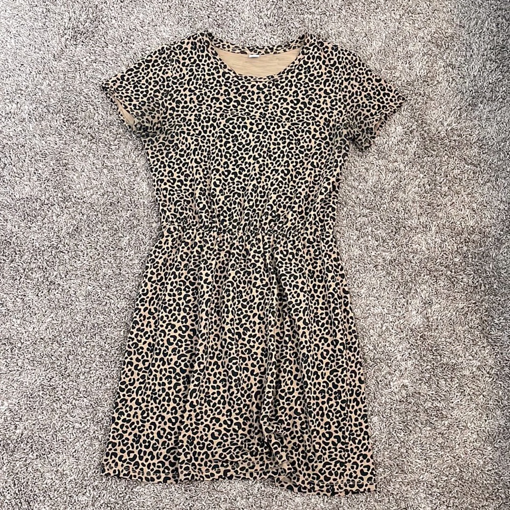 WOMENS OLD NAVY CHEETAH T-SHIRT DRESS